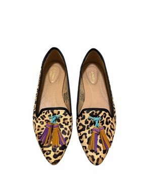 Hush Puppies Women's Sadie Tassel Slip-On Loafers | Leopard Calf Hair | Size 7